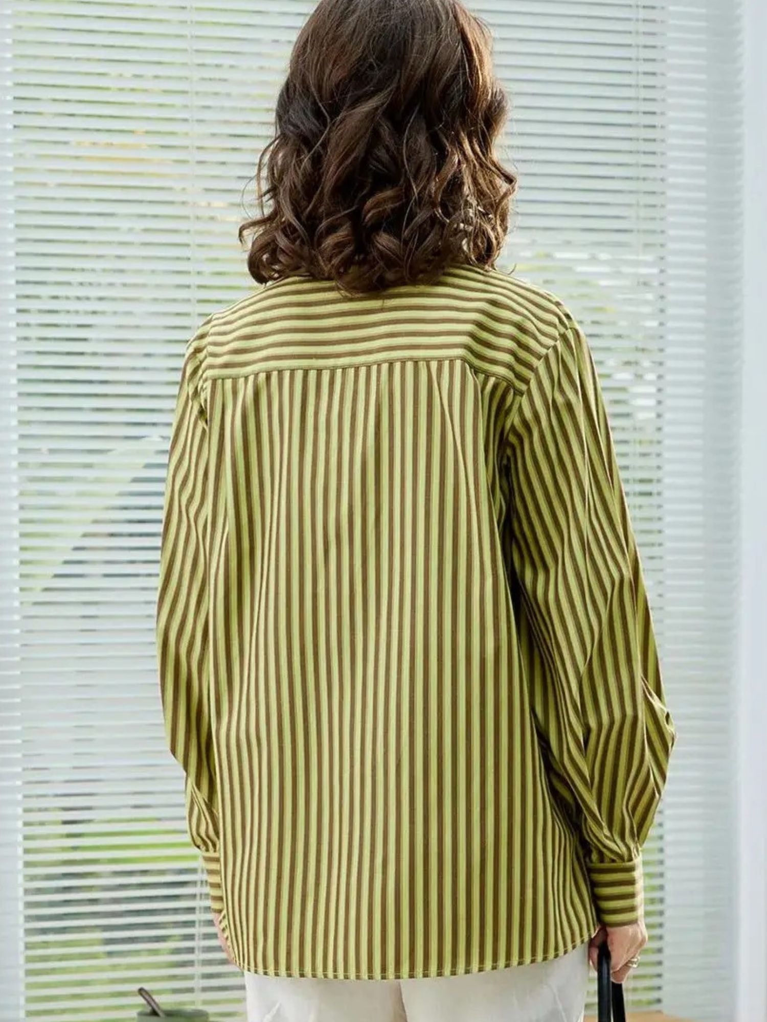 Camicia donna a maniche lunghe a righe