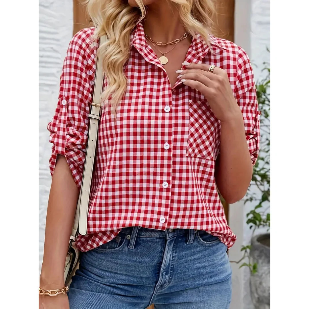 Camicia donna con dettagli minimali