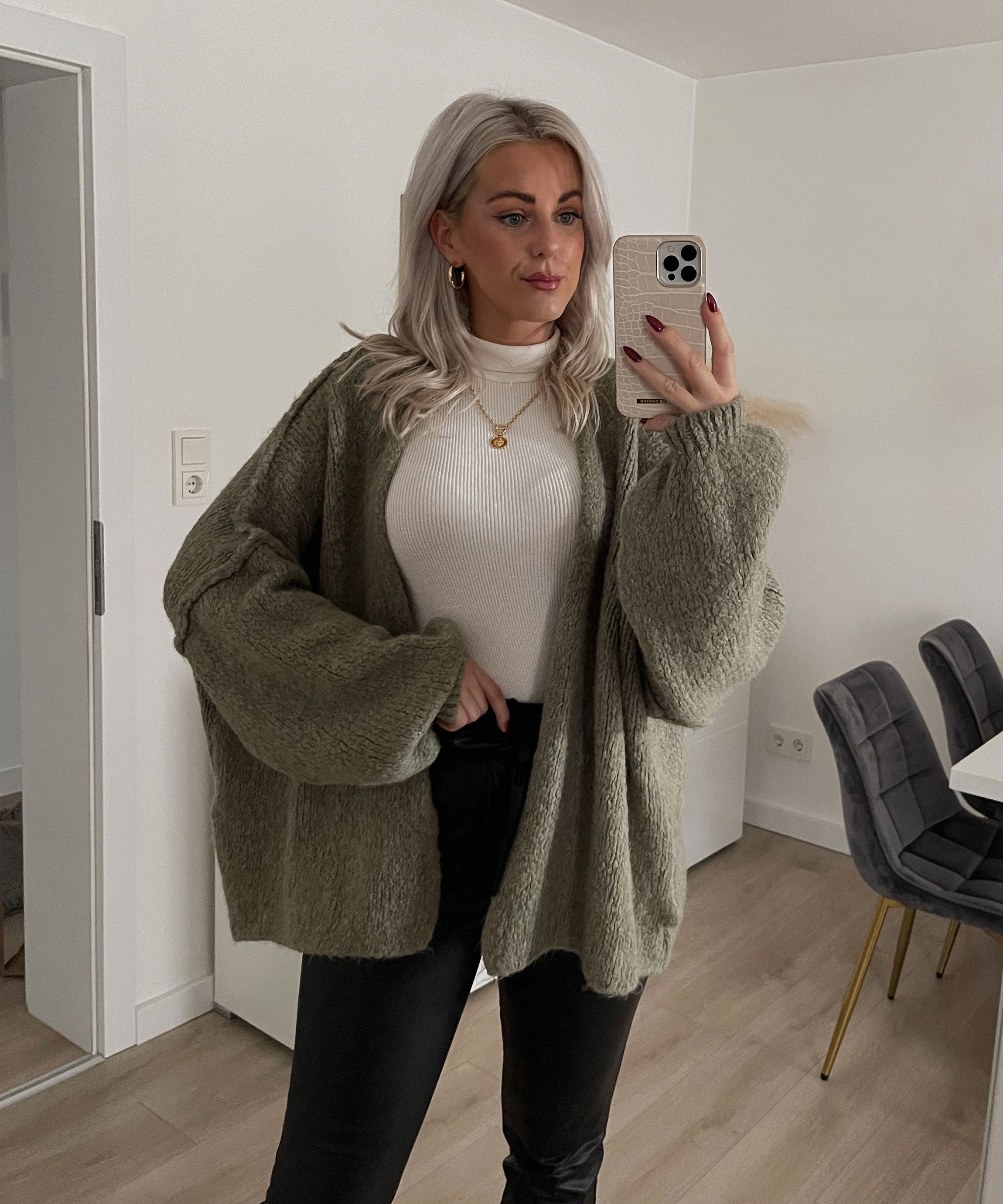 Cardigan donna verde