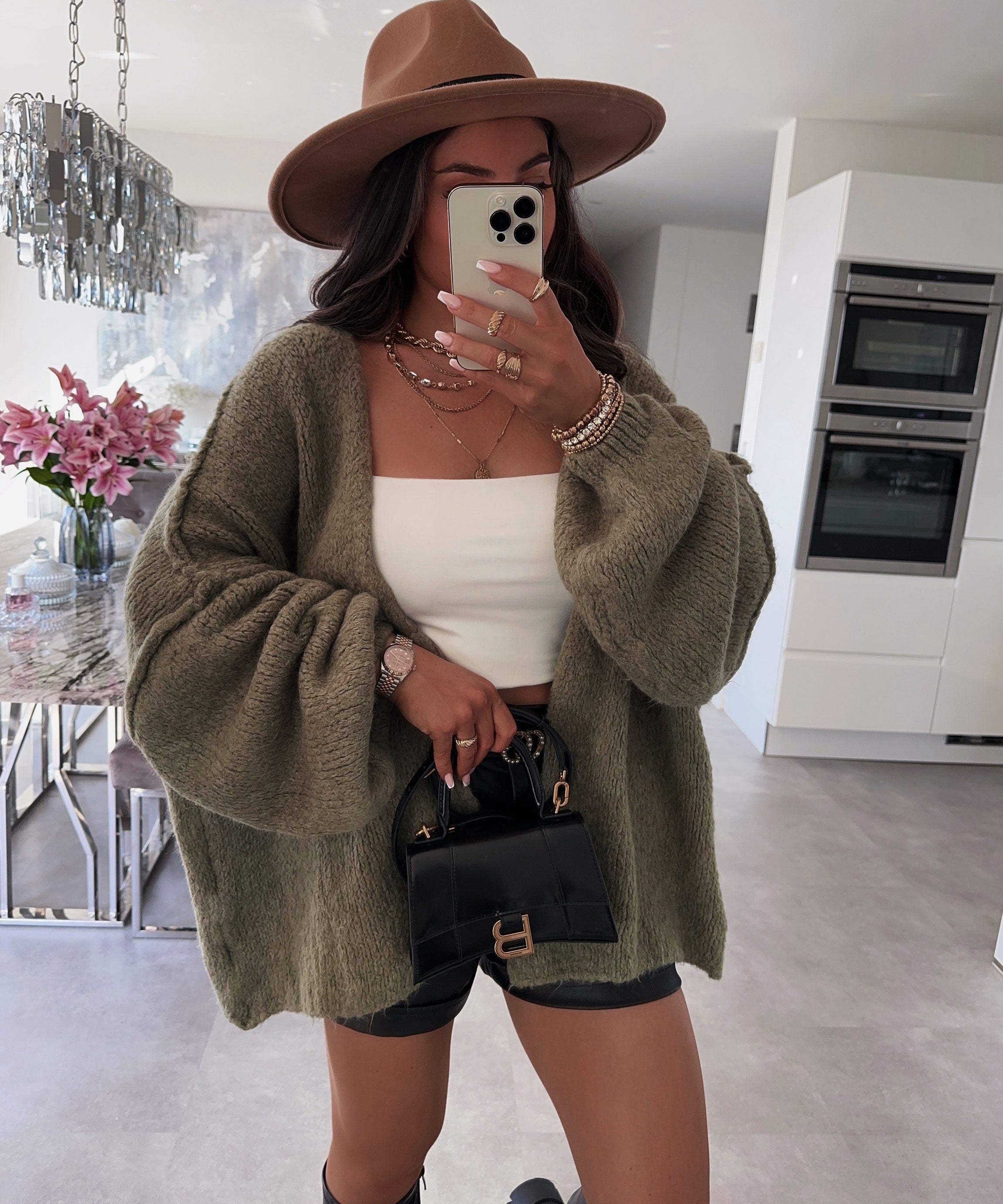 Cardigan donna verde