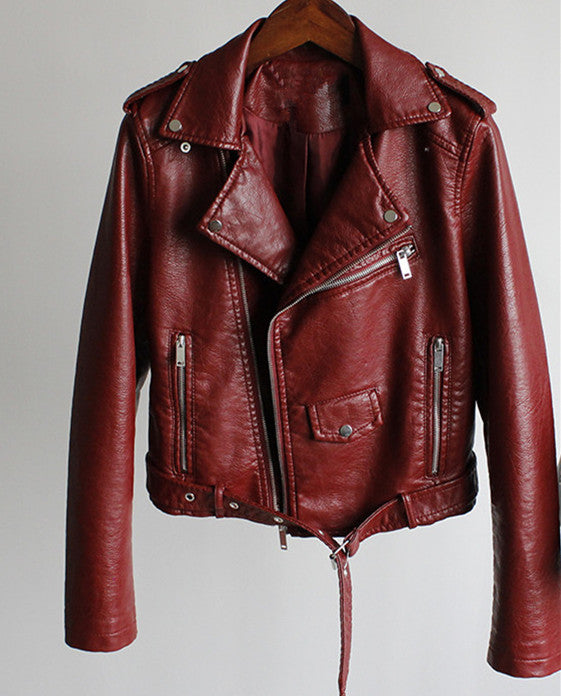 Giacca corta donna biker con zip asimmetrica
