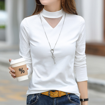 Top donna con scollatura alta