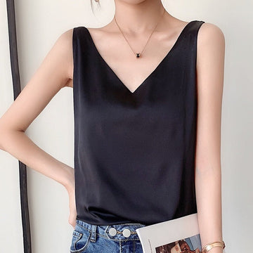 Top donna scollo a V Linea essenziale