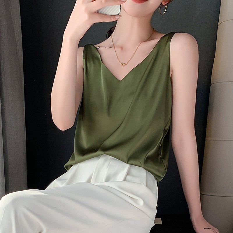 Top donna scollo a V Linea essenziale
