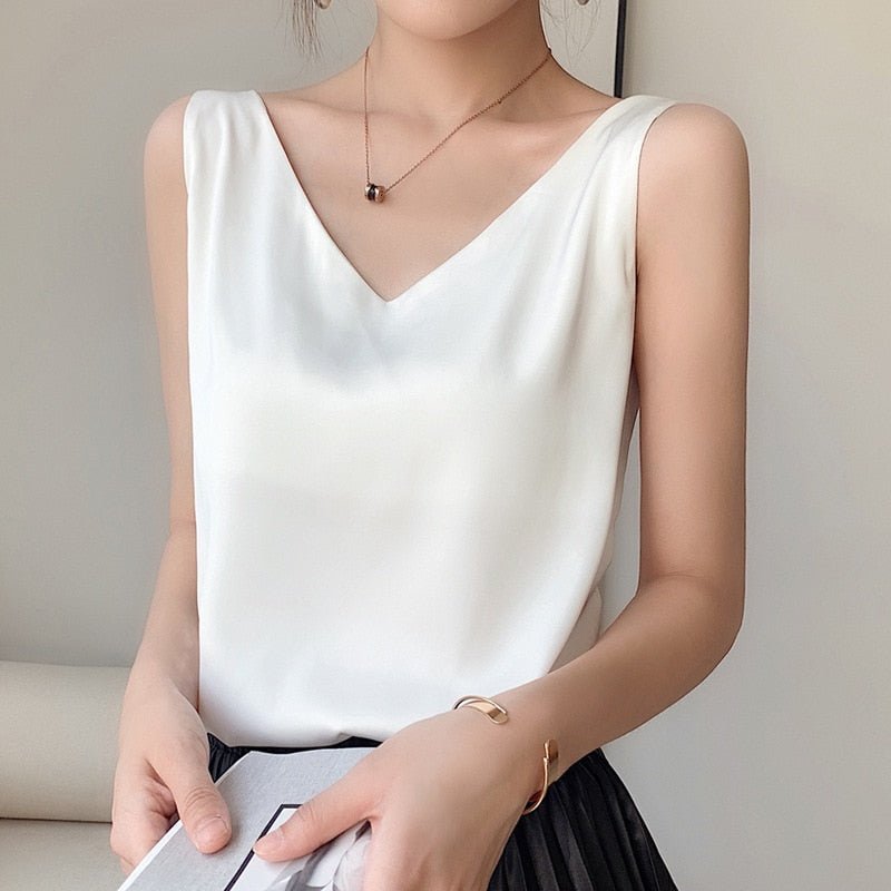 Top donna scollo a V Linea essenziale